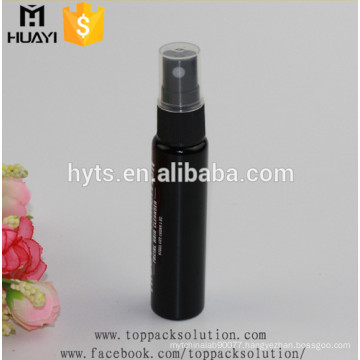 wholesale plastic screw sprayer and 30ml glass tube black bottle